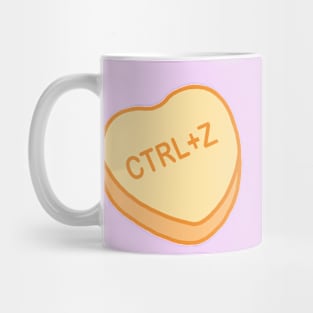 Conversation Hearts - Ctrl+ Z - Sticker - Valentines Day Mug